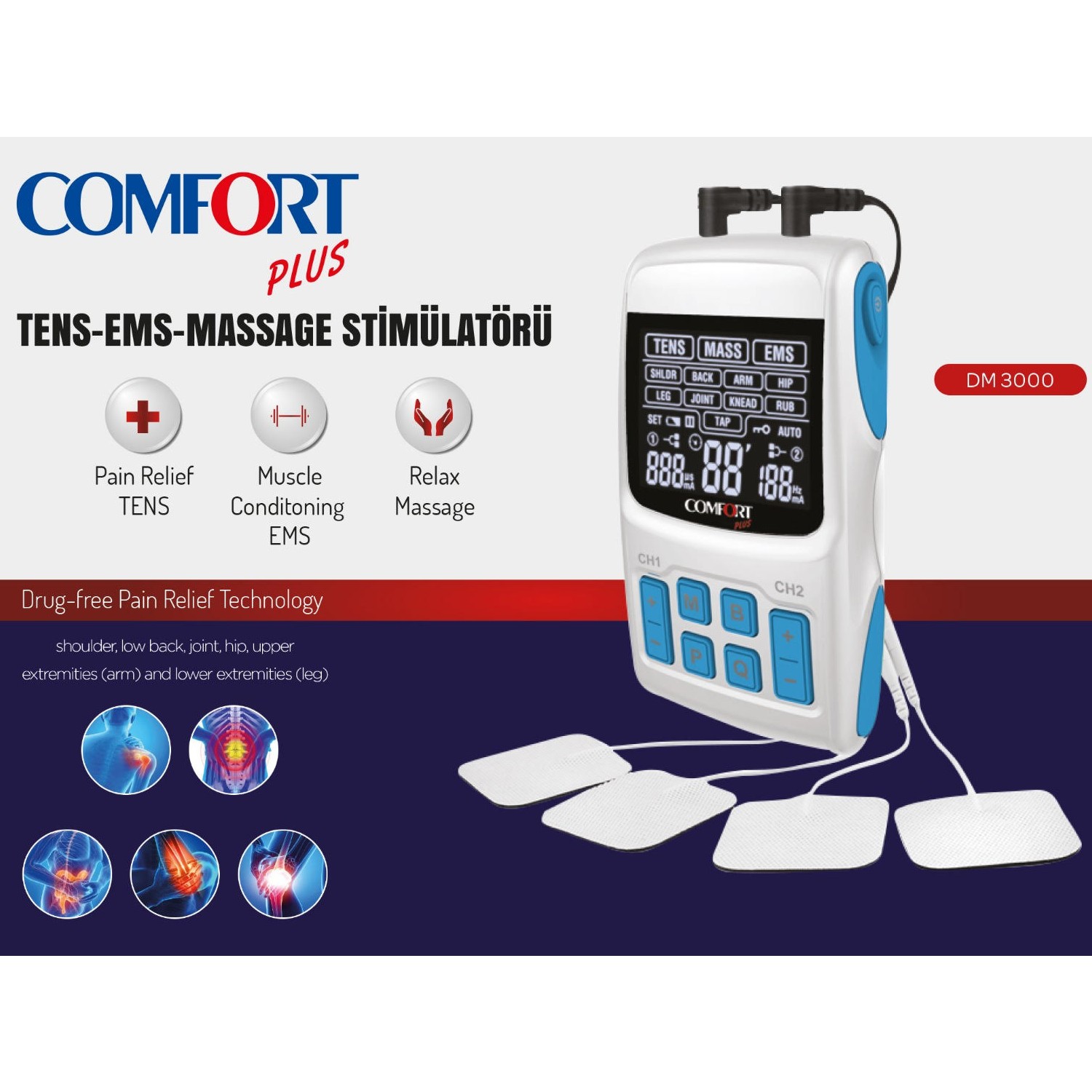 Comfort%20Plus%20DM3000%20Tens%20Ems%20Masaj%20Cihazı