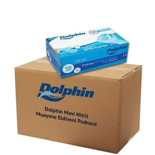 Dolphin%20Mavi%20Pudrasız%20Nitril%20Muayene%20Eldiveni%20(Medium)%20100’lü%20x%2020%20Pk%20/%20Koli