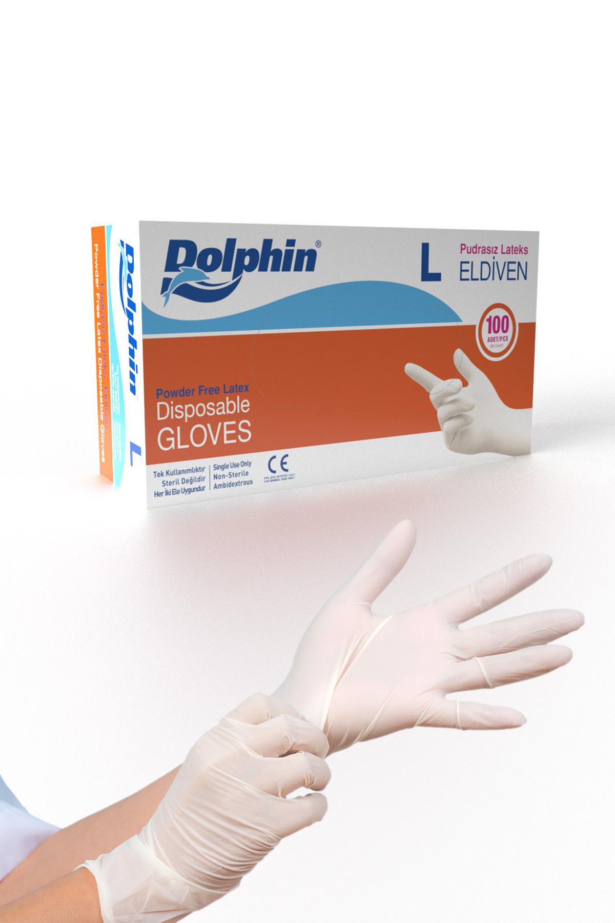 Dolphin%20Pudrasız%20Lateks%20Muayene%20Eldiveni%20(Large)%20100’lü%20x%2020%20Paket%20/%20Koli