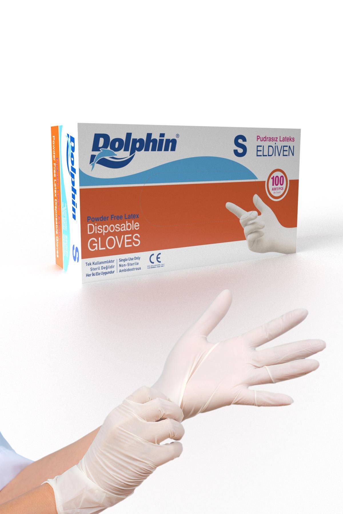 Dolphin%20Pudrasız%20Lateks%20Muayene%20Eldiveni%20(Small)%20100’lü%20x%20%2020%20Paket%20/%20Koli